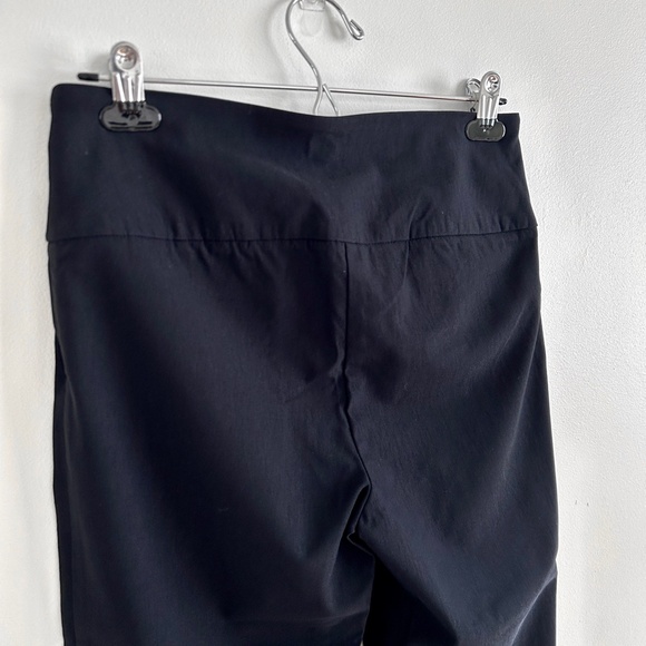 Laura Petites City Fit Lace Trim Pants Black Straight Cut Stretch Size 6 - Picture 6 of 9